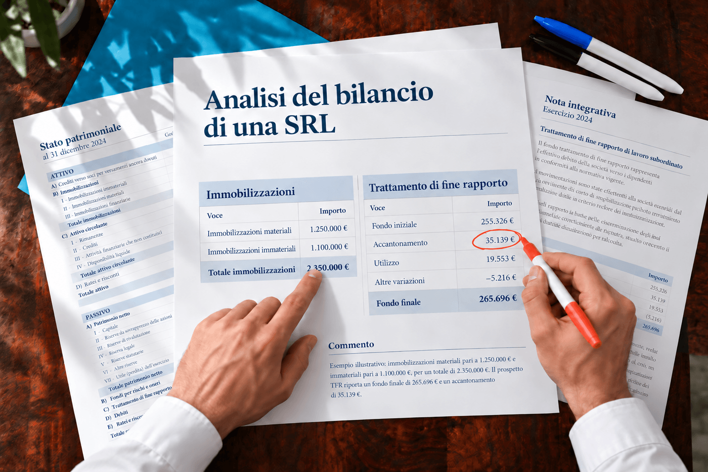 Scena illustrativa di analisi dei dati del bilancio pubblico AS2 S.r.l. 2024